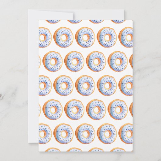 Faire-part Oh baby shower de beignets (Dos)