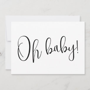 Faire-part Oh bébé Dusty Blue Grossesse moderne