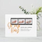 Faire-part Oh Bonjour bébé graphique moderne multi-photo film (Debout devant)