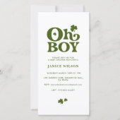 Faire-part Oh Boy St. Patrick's Day Baby shower Digital Evite (Devant)