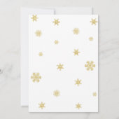 Faire-part Oh ce Fun Gold Snowflake 1er anniversaire Invitati (Dos)