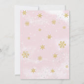 Faire-part Oh ce Fun Pink Snowflake 1er anniversaire Invitati (Dos)