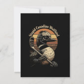 Faire-part Oiseau loup canadien stupide (Dos)