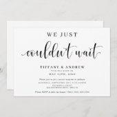 Faire-part On ne pouvait pas attendre le Mariage (Devant / Derrière)