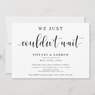 Faire-part On ne pouvait pas attendre le Mariage