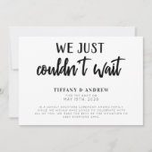 Faire-part On ne pouvait pas attendre le Mariage (Devant)