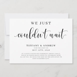 Faire-part On ne pouvait pas attendre le Mariage