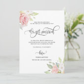 Faire-part On s'est marié, Rose Gold Floral Marié Mariage (Debout devant)