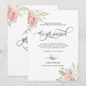 Faire-part On s'est marié, Rose Gold Floral Marié Mariage (Devant / Derrière)
