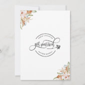 Faire-part On s'est mariés, des fleurs, des Mariages mariés (Dos)