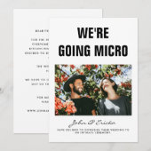 Faire-part On va se marier en micro photo miniature (Devant / Derrière)