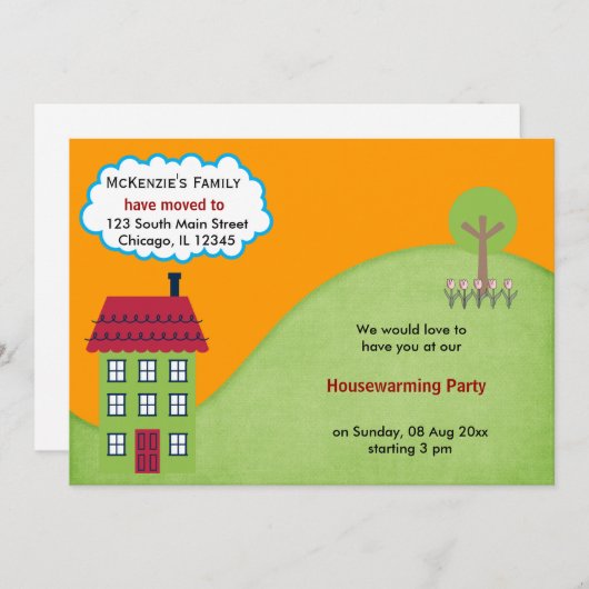 Faire-part Open House (Devant / Derrière)