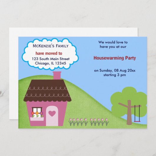 Faire-part Open House (Devant / Derrière)