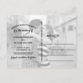 FAIRE-PART OR | CARTE POSTALE ENREGISTRER LA DATE (Dos)