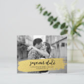 FAIRE-PART OR | CARTE POSTALE ENREGISTRER LA DATE (Debout devant)