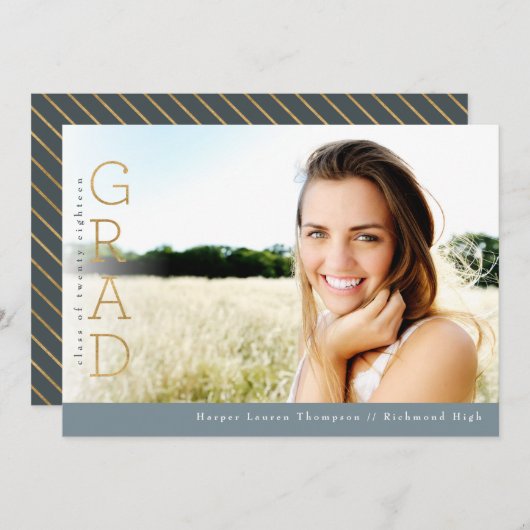 FAIRE-PART OR GRAD (Devant / Derrière)