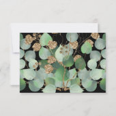 FAIRE-PART OR NOIR BOTANIQUE 2 ENREGISTRER LA DATE CIRCULAIRE (Dos)