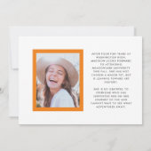 Faire-part Orange and White Congrats Grad Photo Grad Grad (Dos)