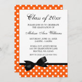 Faire-part orange d'obtention du diplôme d'arc de (Devant / Derrière)