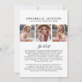 Faire-part Orange Graduate Photo Graduation (Dos)