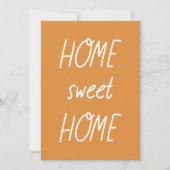 Faire-part Orange Tangerine Script Home Sweet Home Moving (Devant)