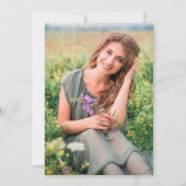 Faire-part Orange White Script Deux diplômes de l'Université  (Dos)