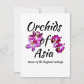 Faire-part Orchidées d'Asie (Dos)