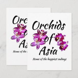 Faire-part Orchidées d'Asie