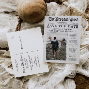 Faire-Part Original Journal Classique Save The Dat