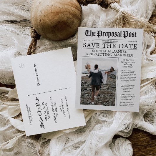 Faire-Part Original Journal Classique Save The Dat