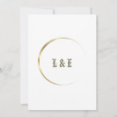Faire-part Orné de Damas Or à l'Or (Dos)