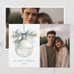 Faire-part Ornement de Noël minimal joyeux