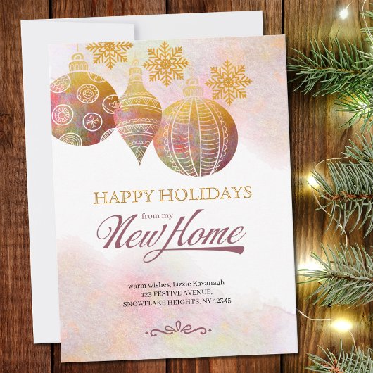 Faire-part Ornements de Noël Ma Nouvelle Maison Vacances Démé