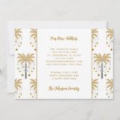 Faire-part Ornements de Noël sur Palm Tree Nouvelle maison (Dos)