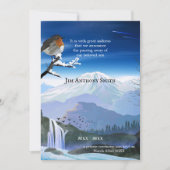 Faire-part ou Invitation du mémorial de la mort d' (Devant)