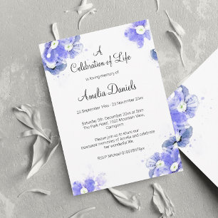 Faire-part Oubliez-moi-pas la célébration de la vie