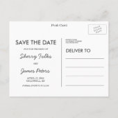 Faire-part Oui. Carte postale Enregistrez la date (Dos)