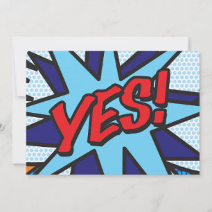 Faire-part OUI Votre Message Voix Bubble Fun Retro