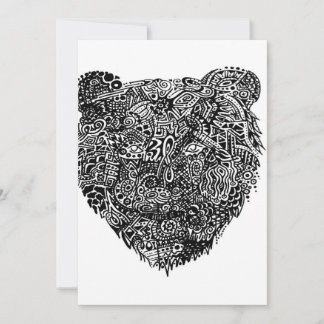 Faire-part Ours Abstrait_