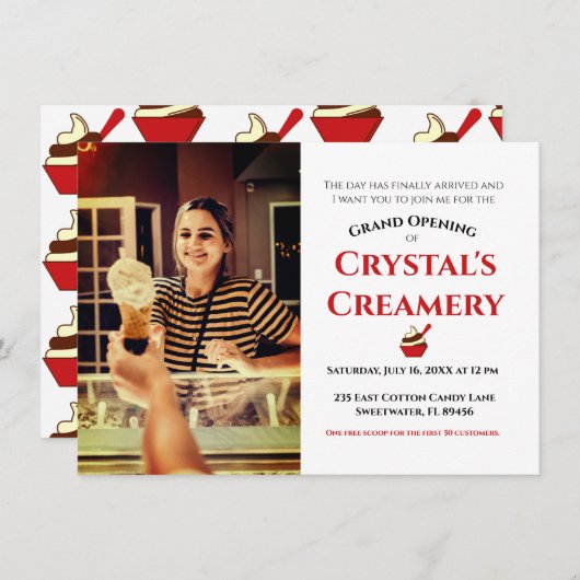 Faire-part Ouverture officielle (Devant / Derrière)