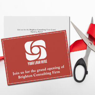 Faire-part Ouverture solennelle de l'entreprise avec logo per