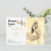 Faire-part Pack de photos de Noël de la grossesse de joie (Debout devant)