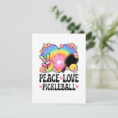Faire-part Paix Amour Pickleball (Debout devant)