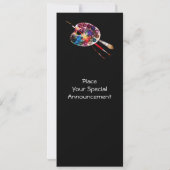 FAIRE-PART PALETTE D'ART DE COULEUR ARTISTE MONTRER LA GALERI (Dos)