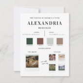 Faire-part Palette de couleurs fleur sauvage | Soyez ma serva (Dos)