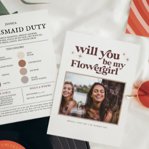 Faire-part Palette de couleurs Proposition de Fille des Fleur