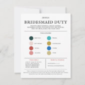 Faire-part Palette de couleurs Serez-vous ma proposition de d (Dos)