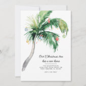 Faire-part Palmier Nous avons déplacé les vacances de Noël cô (Devant)
