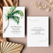 Faire-part Palmier Nous avons déplacé les vacances de Noël cô