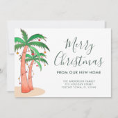 Faire-part Palmiers de Noël en mouvement (Devant)